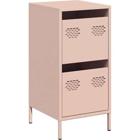 Maison La Vie - Buffet Salon Moderne - Meuble de rangement - rose 35x39x73,5 cm acier laminé à froid bu5006