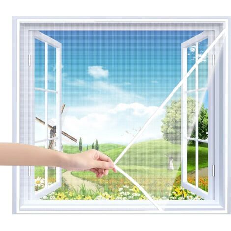 Zanzariere per grandi finestre, protezione da insetti e zanzare 50x120 cm, bianche (1/5)
