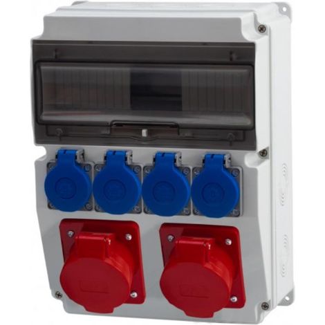 Cuadro de distribución caja /12M/ 16/5, 32/5, 4x230V en línea