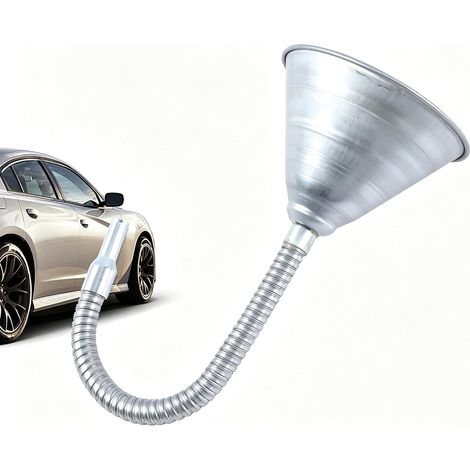 Entonnoir Flexible Métal 440mm avec Filtre, Outil de Vidange Huile pour Voiture Essence Diesel (1/5)