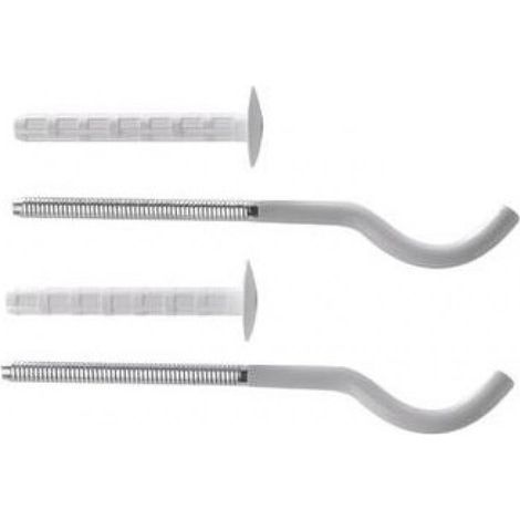 Cordivari - Coppia di staffe mensole per radiatore Ardesia 3 colonne colore bianco