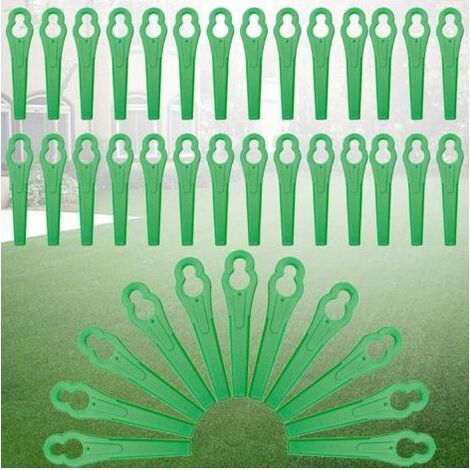 120 pièces Lames de Rechange pour Coupe Bordure,Tondeuse à Gazon en Plastique Lames,Lames de Coupe en Plastique de Remplacement,Lames de Grass Trimmer Brush Cutter,Lames en Plastique de Rechange (1/5)