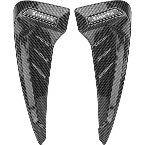 Paire d'embouts de jante en fibre de carbone style aileron latéral pour ventilation d'aile, garniture universelle de modification. (1/5)