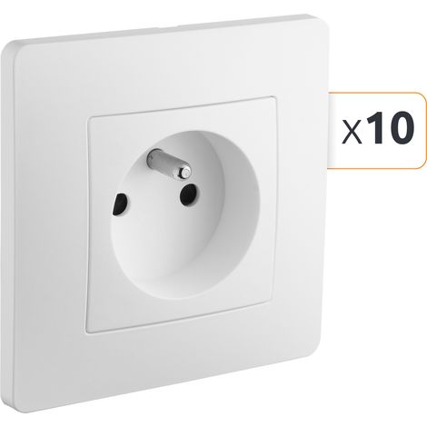 DEBFLEX - CALY PRISE 2P+T BLANC - BOITE CARTON DE 10