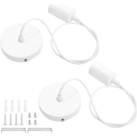Set of 2 E27 Pendant Light with Adjustable Cable 100 cm (1/5)