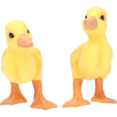 1 Paire de Canards Miniatures Jaunes Simulation Ferme pour Décor Cadeau Anniversaire (1/5)