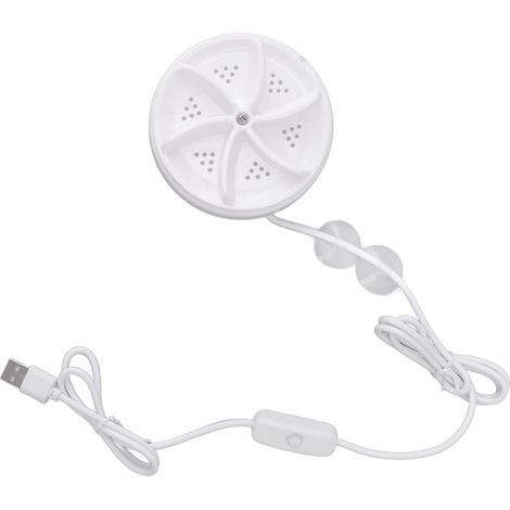 Machine à laver à ultrasons, mini machine à laver portable turbo ronde USB 5V 30W pour le nettoyage des chaussettes, sous-vêtements et vaisselle