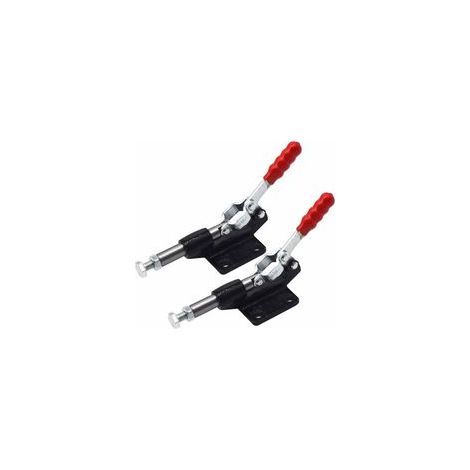 Lot de 2 pinces à bascule push-pull à dégagement rapide, force 227 kgf, serrage horizontal –