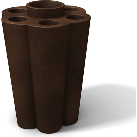 Portaombrelli tondo con scolapioggia Bronzo design moderno mod. Lulet