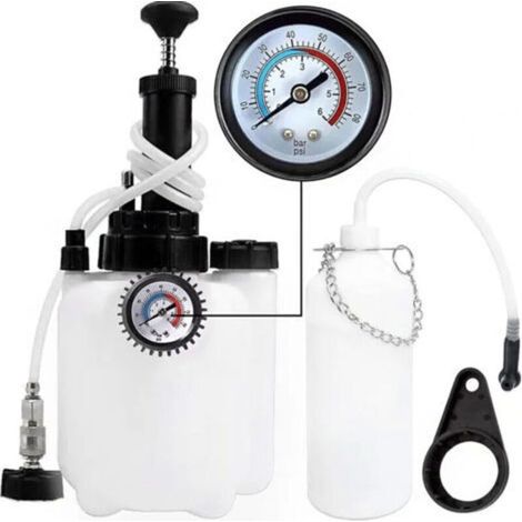 Purgeur de Frein Voiture,vidange Liquide de Frein Manuel,3L Kit Purge de Liquide de Frein avec Adaptateur E20,Pression de Service d