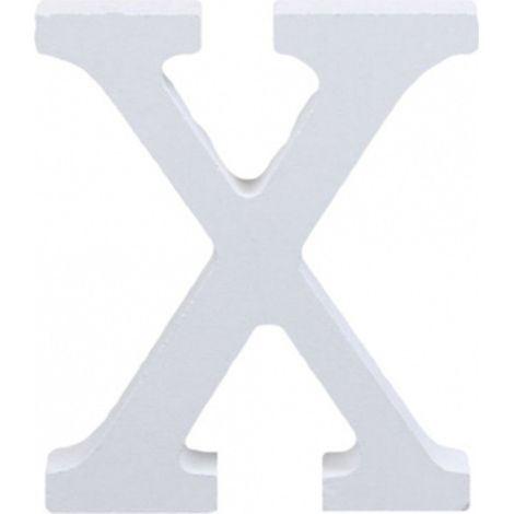 TRADE SHOP - Lettere Alfabeto Lettera X In Legno Bianco H 11 Cm Decorazione Arredo Wedding -