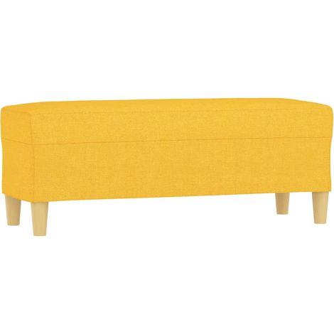 Banc d'intérieur,Banc Jaune clair 100x35x41 cm Tissu CFW65879 (1/5)