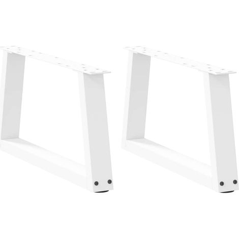 Couchtischbeine V-Form 2 Stück Weiß 70x(30-31,3) cm Stahl