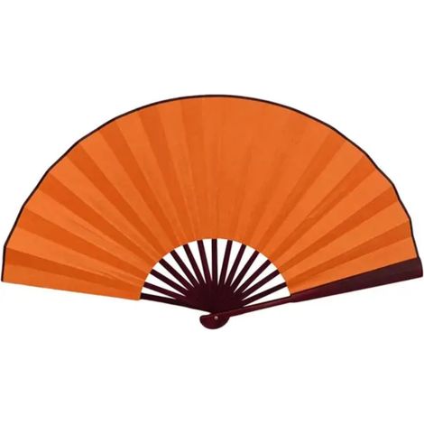 Filiyano-Ventilateur - Couleur unie - Très grand 33 cm - Orange Orange Orange