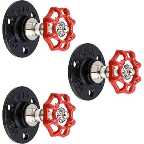 3 ganci appendiabiti vintage, tubo industriale in ferro, supporto da parete retrò per accappatoio, asciugamano, borsa, ombrello, cappello, decorazione per la casa in stile antico, tipo 2
