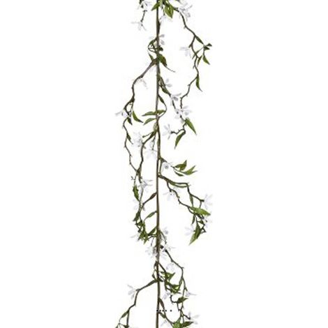 Jasmin Blanc Artificiel en guirlande L 180 cm Superbe (1/2)