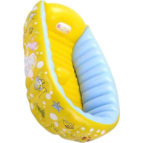 Piscine Gonflable pour Bébé à Motifs de Dessin en Pvc Jaune, Facile à Utiliser Ranger, Baignade Intérieure des Garçon et Filles (1/5)