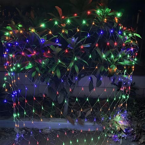 Yaskilosiu Filet Lumineux LED 2x2M Multicolore Rideau lumineux de Noël avec 8 modes GUIRLANDE DE NOEL (1/4)
