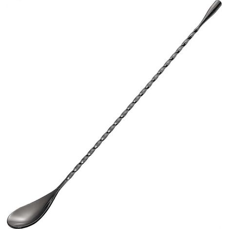 Lot de 2 cuillères à mélanger en acier inoxydable de 12 pouces (noires) (1/5)