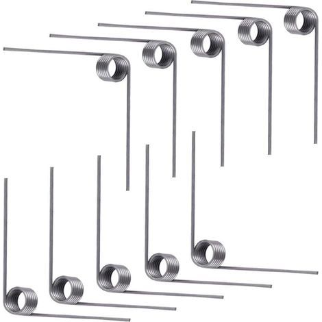 10 Pièces Ressort de Torsion, Ressort de Rappel, Diamètre du Fil 0,7mm, Diamètre Extérieur 5mm, 6 Tours, Angle 90°, Pour Réparations à Domicile-Karteo (1/5)