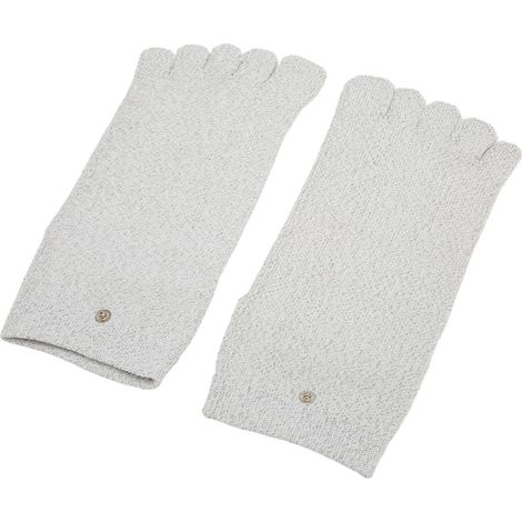 Fünf-Finger-Massagesocken aus silberleitfähigen Fasern, graue Elektroden für die Therapie (1/5)
