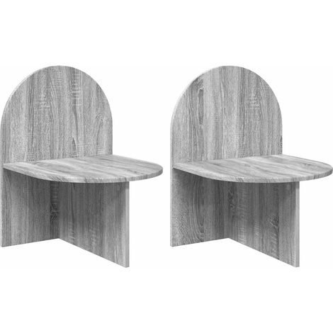 Set di 2 Comodino Armadio da Notte Mobiletto da notte Grigio Sonoma 48 x 49 x 65 cm (1/5)