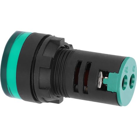 22-mm-grüne Signallampe mit hochhellem LED-Chip und langer Lebensdauer, Signalanzeigeleuchte, 24 V DC (1/5)