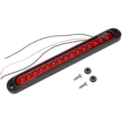 Compatible avec les bandes lumineuses de 10 pouces pour camions et remorques de camping-cars, troisième feu stop à 15 LED, version rouge 0617 SP (1/5)
