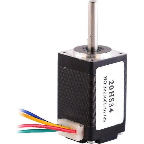 Moteur pas à pas Nema 8 pour imprimante 3D CNC, série 20HS34, 21 mN.m, 34 mm, 0,8 A, angle de 1,8°, couple élevé