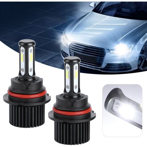 2 Stück 120W 6000K 3000LM Universal-LED-Scheinwerfer, wasserdicht, 360 Grad, 9007/HB5-Leuchtmittel (1/5)