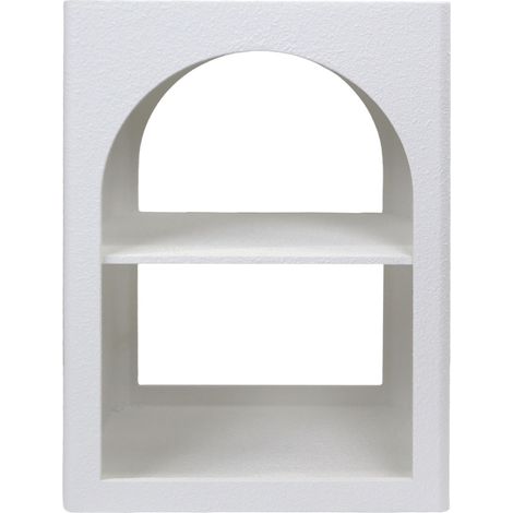 Comodino 1 Ripiano Mobili Rebecca Nerina 55x40x30 MDF Bianco Moderno