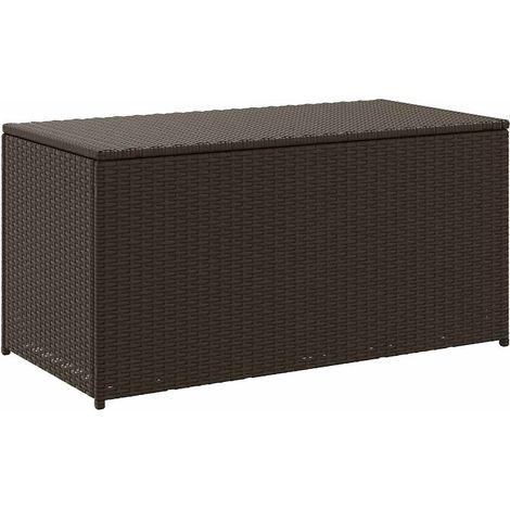 vidaXL Caja de almacenaje jardín ratán sintético marrón 100x50x50 cm (1/2)