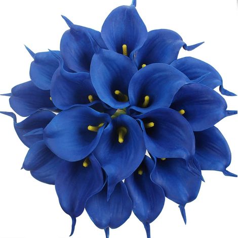 24 pièces de lys calla artificiels en latex, bouquets de fleurs artificielles réalistes à tiges artificielles-AquaForge (1/5)