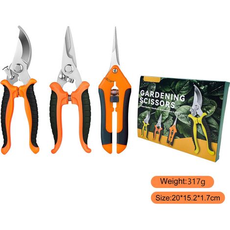 Filiyano – Kit de taille professionnel – PH227 Coffret d'outils de jardin (boîte couleur) Orange - Kit de taille professionnel pour verger, fleurs et (1/3)
