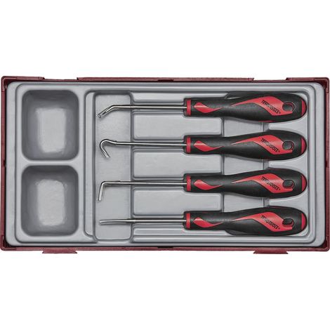 Set de crochets et poinçons TT1 tray 35°- 125° 4 pièces Teng Tools TTMDP