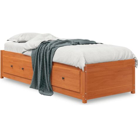 Maison Exclusive - Tagesbett ohne Matratze Wachsbraun 90x190 cm M (1/5)