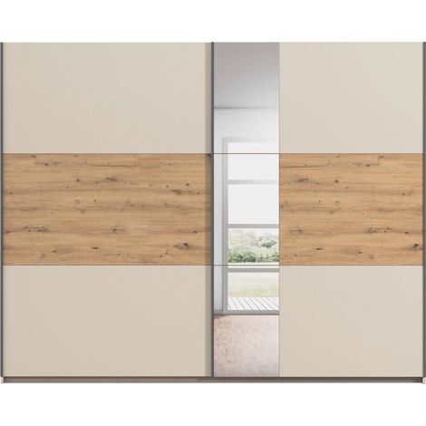 Mömax Schwebetürenschrank Ellmau Champagner/Eiche Artisan (1/5)