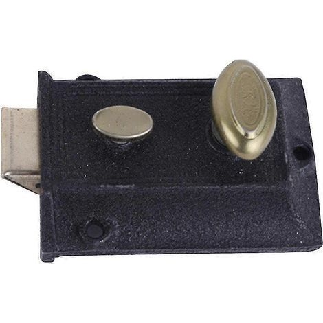 HONORNIC - Serrure de porte extérieure à ressort vintage, serrure en fonte, serrure antivol durable