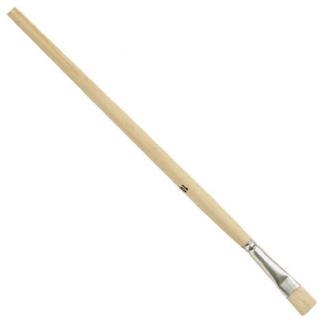 Nölle pinceau en fonte ( 4000817432 ) taille 2 largeur 5 mm fer blanc long manche bois brut 12 pièces