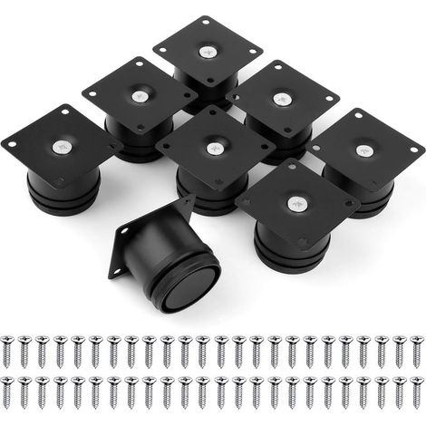 8 Pièces Pieds de Meuble, 50mm Pieds de Meuble Pied Reglable pour Meuble avec 48 Vis, Universel Pieds de Lit Réglable Hauteur réglable de 0-15 mm, Pied Meuble pour Chaise Meubles Table (1/5)