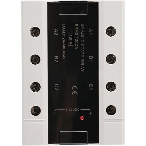 Relais statique triphasé 24-480 V CA (BRM3-120DA) (1/5)