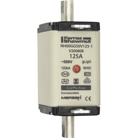 Mersen 1F765.000000 NH-Sicherung Sicherungsgröße = 00 125 A 500 V 1 St.