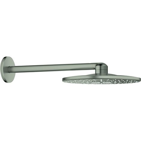 Grohe Rainshower SmartActive 310 Kopfbrauseset, rund, horizontaler Brausearm 430mm, 2 Strahlarten, Satin Steel, 26475MS0 (1/3)