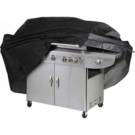 Housse de protection pour barbecue et plancha tissu Oxford noir 210D 145 x 61 x 117 cm (1/5)