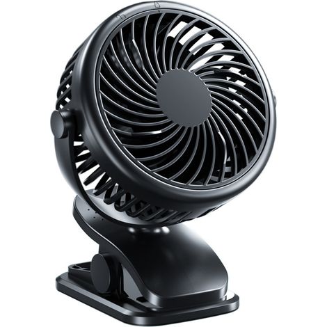 Portable Mini Ventilateur de Bureau, Ventilateur de Refroidissement Personnel USB à 3 Vitesses avec Rotation à 360 °, câble USB et Batterie pour la Maison, Bureau, Salle de Sport, pêche, Camping