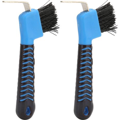Set mit 2 Mehrzweckbürsten für Hufe und Hufhaken, Stallausrüstung für die Pferdepflege, blau (Farbton kann je nach Charge variieren) (1/5)