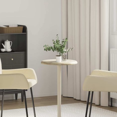 Plateau de table en marbre crème Ø40 x 2,5 cm (1/5)