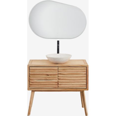 SKLUM Badezimmerschrank-Set 90x45 cm aus Deleyna-Holz (1/5)