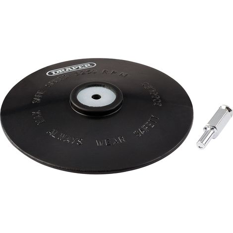 Draper 125mm Rubber Backing Disc with 120G Aluminium Oxide Sanding Sheets (115 x 227mm) (1/5)