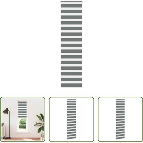 vidaXL Sonnenschutz -  Doppelrollo Dunkelgrau 55x230 cm Stoffbreite 50,9 cm Polyester (1/5)